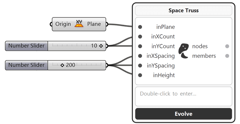 Generated Space Truss component